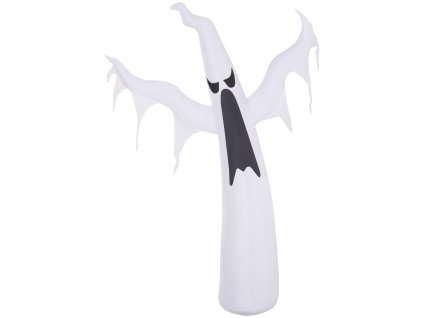 HOMCOM Bílá halloweenská dekorace Samonafukovací strašidelný duch Duch LED osvětlený