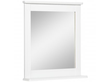 Kleankin koupelnové zrcadlo s poličkou koupelnové zrcadlo nástěnné zrcadlo moderní design prostorově úsporné bílé 55 x 12 x 64 cm