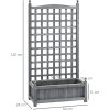 30769 2 truhlik pro popinave rostliny 64x28x120 cm svetle sedy