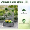 30769 5 truhlik pro popinave rostliny 64x28x120 cm svetle sedy