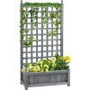 30769 truhlik pro popinave rostliny 64x28x120 cm svetle sedy