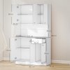 33097 8 vysoka kuchynska skrinka se zasuvkami 101x39x180 cm bila