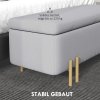 33232 8 calounena lavice s uloznym prostorem 100 x 40 x 42 cm svetle seda