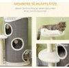 33577 13 kocici strom se skrabadlem 109 cm bily sedy