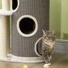 33577 17 kocici strom se skrabadlem 109 cm bily sedy