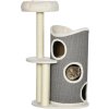 33577 9 kocici strom se skrabadlem 109 cm bily sedy