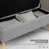 33982 4 calounena lavice s uloznym prostorem 110 x 39 x 45 cm seda