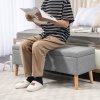 33982 8 calounena lavice s uloznym prostorem 110 x 39 x 45 cm seda