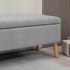 33982 9 calounena lavice s uloznym prostorem 110 x 39 x 45 cm seda