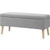 33982 1 calounena lavice s uloznym prostorem 110 x 39 x 45 cm seda