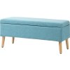 33985 9 calounena lavice s uloznym prostorem 110 x 39 x 45 cm modra