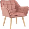 34030 9 calounene kreslo se sametovym vzhledem 64 x 62 x 72 5 cm ruzove