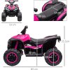 34060 3 detska elektricka ctyrkolka 12v ruzova