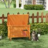 34255 10 zatepleny dreveny domecek pro mala zvirata 60x60x81 5 cm oranzovy