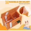 34255 12 zatepleny dreveny domecek pro mala zvirata 60x60x81 5 cm oranzovy