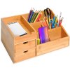 34450 kancelarsky box se 2 zasuvkami 33x20 5x15 5 cm prirodni