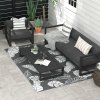 34567 2 venkovni oboustranny koberec 182x274cm sedy bily