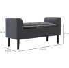 34579 2 lavice s uloznym prostorem 116x44x58 cm tmave seda