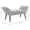 34609 11 moderni calounena lavice 114x46x56cm svetle seda