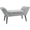 34609 9 moderni calounena lavice 114x46x56cm svetle seda