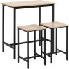 34894 9 3dilny jidelni set 80x50x85 cm cerny prirodni