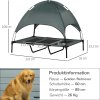 35569 2 venkovni lehatko pro psy se striskou 122x92x108 cm seda