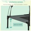35569 5 venkovni lehatko pro psy se striskou 122x92x108 cm seda