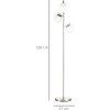 35722 11 stojici lampa se 3 sklenenymi stinidly stribrna
