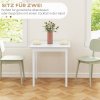 35842 12 ctvercovy jidelni stul pro 2 osoby 75x75x76 cm bila
