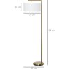 35866 10 stojaci lampa 47x37x153 cm bila zlata
