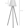 Solární lampa Ø38 x 137 cm | černá+bílá