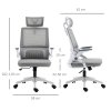 Kancelářská ergonomická židle 58 x 61 x 102-119 cm | šedá