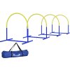 Agility set 4 oblouků pro psy | modrá + žlutá