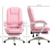 Kancelářská židle výškově nastavitelná 65 x 68 x 107-116 cm | růžová
