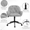 Kancelářské křeslo se sametovým vzhledem 60 x 61 x 81-91 cm | světle šedé