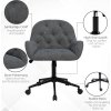 Kancelářské křeslo se sametovým vzhledem 60 x 61 x 81-91 cm | tmavě šedé