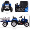 Dětský elektrický traktor na dálkové ovládání | modrý