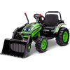 Dětský elektrický traktor s lopatou | zelený