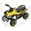 Dětská elektrická čtyřkolka 67,5 x 38 x 44 cm | žlutá