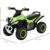 Dětská elektrická čtyřkolka 67,5 x 38 x 44 cm | zelená