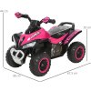 Dětská elektrická čtyřkolka 67,5 x 38 x 44 cm | růžová