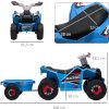 Dětská čtyřkolka s přívěsem | modrá