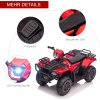 Dětská elektrická čtyřkolka 88x45x50 cm | černá a červená
