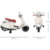 Dětská elektrická motorka 108x49x75 cm | bílá
