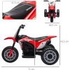 Dětská elektrická motorka 71x40,5x43,5 cm | červená