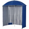 Plážový slunečník 2v1 220 x 220 cm s bočnicemi | modrý