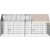 Kovový výběh pro králíky, morčata a jiné hlodavce 220 x 103 x 103 cm | béžový a černý