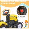 Šlapací traktor s přívěsem 133 x 42 x 51 cm | žlutý