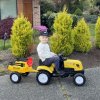 Šlapací traktor s přívěsem 133 x 42 x 51 cm | žlutý
