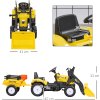Šlapací traktor s nakladačem a přívěsem od 3 let| žlutý